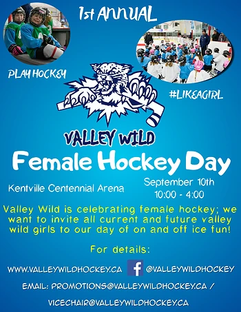 Poster for Valley Wild Female Hockey Day