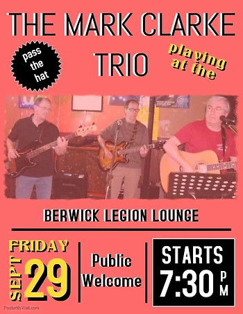 Poster for The Mark Clarke Trio