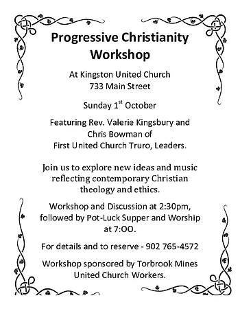 Poster for Progressive Christianity Workshop