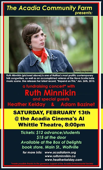 Poster for Ruth Minnikin Fundraising Concert