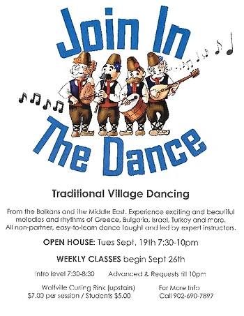 Poster for Open House Folk Dancing