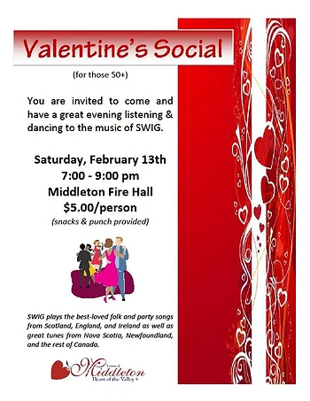 Poster for Valentine's Social