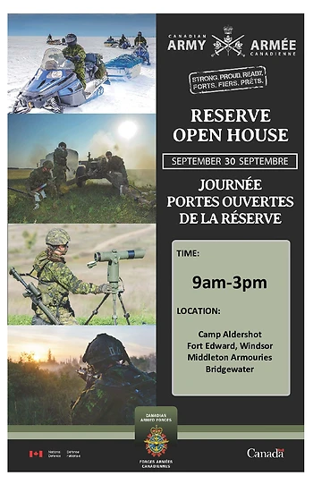 Poster for Army Reserve Open House