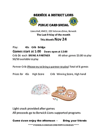 Poster for Public Card Party