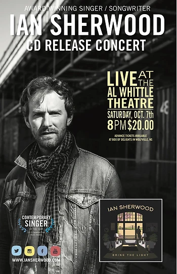 Poster for Ian Sherwood CD release show