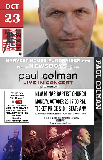 Poster for Paul Colman Live Concert