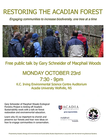 Poster for Restoring the Acadian Forest
