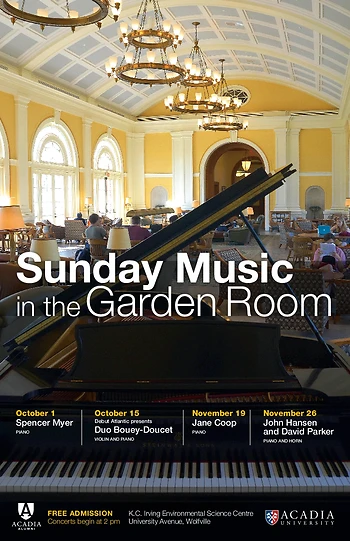 Poster for Music in the Garden Room