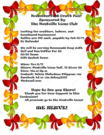 Poster for Novemberfest Craft Sale!