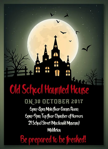 Poster for Old School Haunted House!