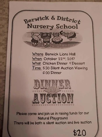 Poster for Dinner & Auction