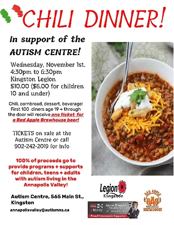 Poster for Chili Dinner Fundraiser