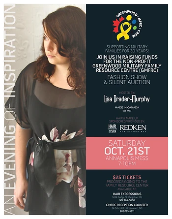 Poster for An Evening of Inspiration Fashion Show Fundraiser
