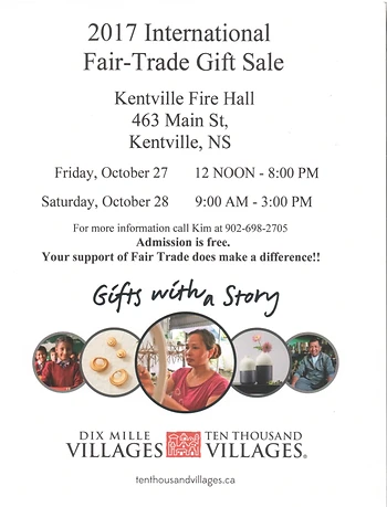 Poster for Ten Thousand Villages Fair Trade Gift Sale