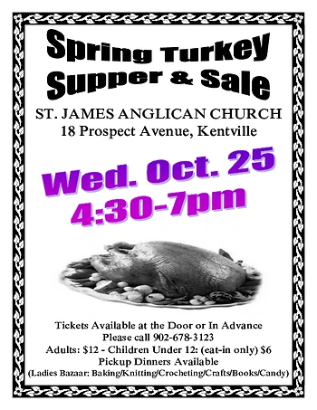 Poster for Turkey Supper & Sale