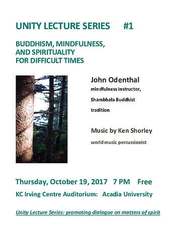 Poster for Unity Lecture Series