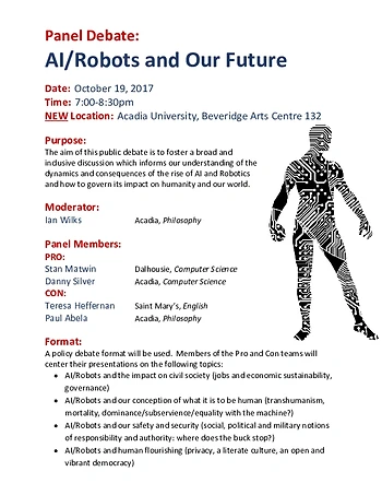 Poster for Panel Debate on Artificial Intelligence