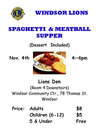 Poster for Spaghetti & Meatball Supper