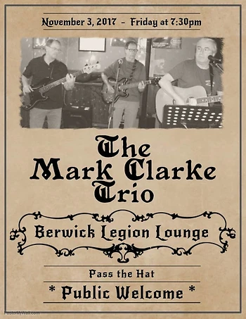 Poster for Mark Clarke Trio