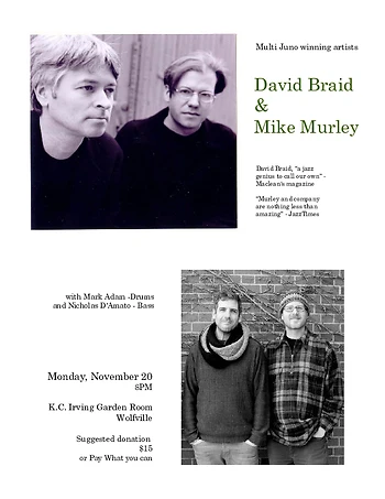 Poster for Mike Murley and David Braid