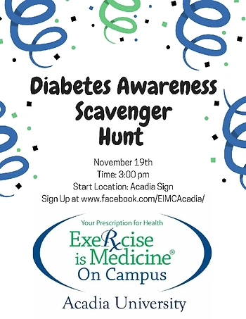 Poster for Diabetes Scavenger Hunt