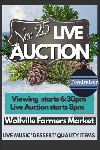 Poster for Live Auction Fundraiser