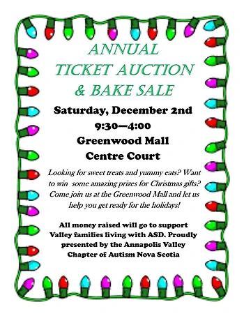 Poster for Bake Sale & Ticket Auction