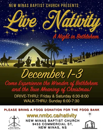 Poster for Live Nativity Drive-Thru