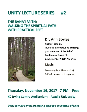 Poster for Unity Lecture Series