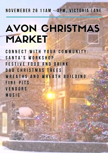 Poster for Avon Christmas Market