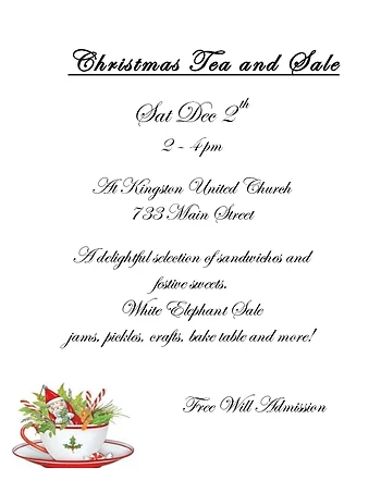 Poster for Christmas Tea and Sale