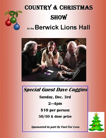 Poster for Country and Christmas Music Show