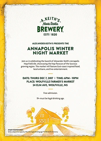 Poster for Annapolis Winter Night Market