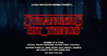 Poster for Acadia Percussion Ensemble
