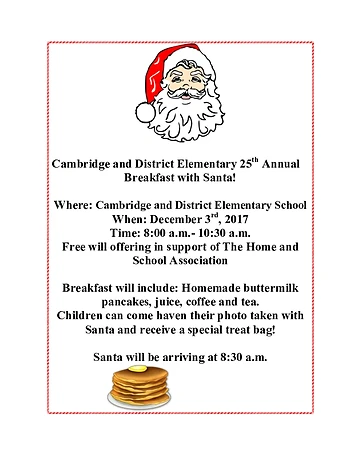 Poster for Breakfast with Santa!