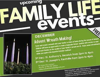 Poster for Advent Wreath Making