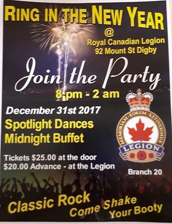 Poster for New Year's Dance