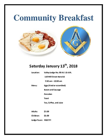 Poster for Community Breakfast