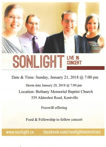 Poster for Sonlight in Concert