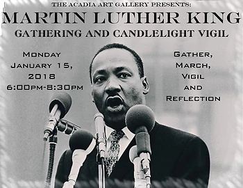 Poster for Martin Luther King Jr. Day Candle Light Vigil 