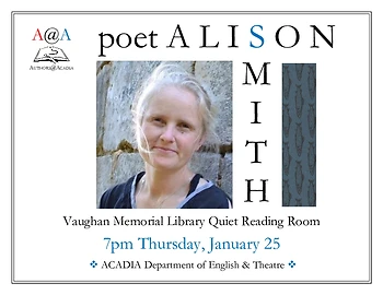 Poster for Alison Smith Poetry Reading