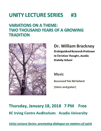 Poster for Unity Lecture Series