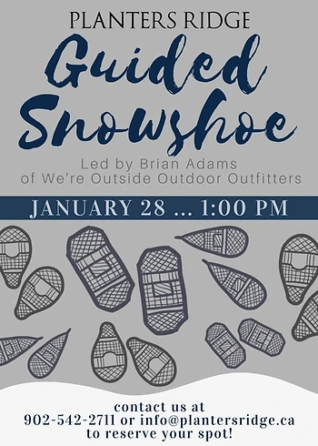 Poster for Guided Snowshoe