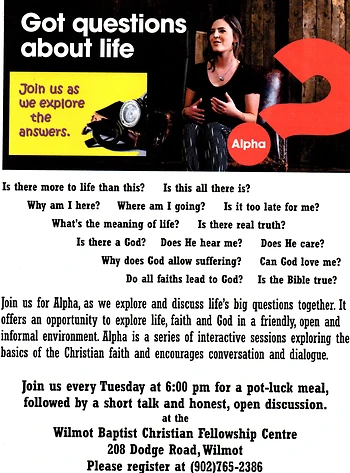 Poster for Alpha Course