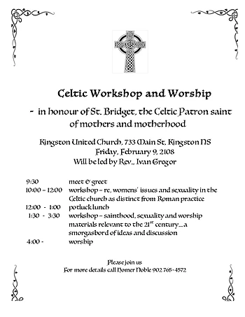 Poster for Celtic Workshop