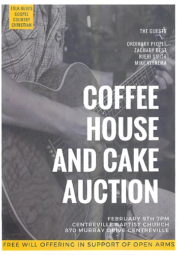 Poster for Coffee House and Cake Auction