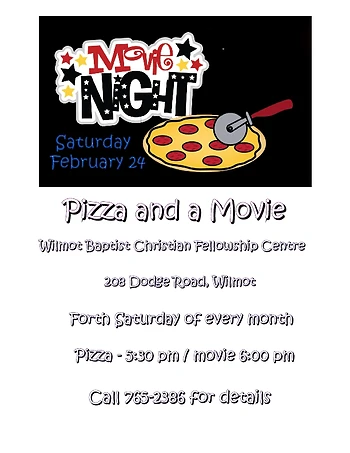 Poster for Pizza and a Movie Night