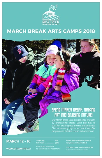 Poster for March Break Art Camps