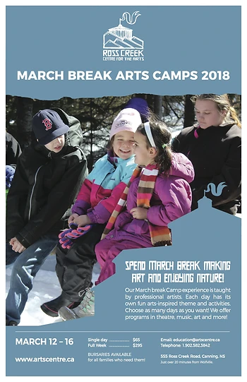 Poster for March Break Art Camps
