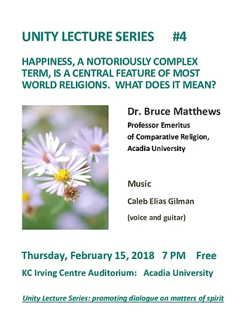 Poster for Unity Lecture Series